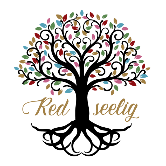 Logo Redseelig, Lebensbaum mit farbigen Blättern